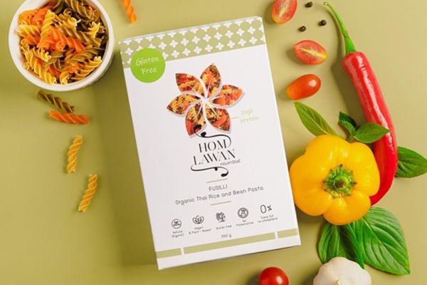 HOM LAWAN FUSILLI Organic Thai Rice and Bean Pasta