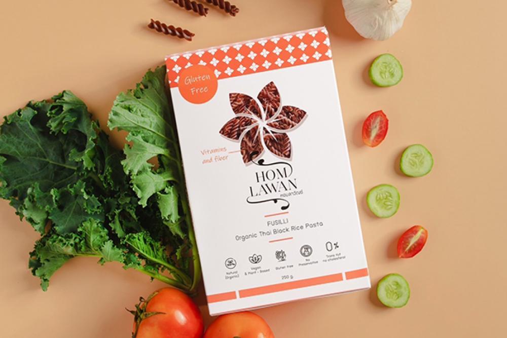 HOM LAWAN FUSILLI Organic Thai Black Rice Pasta : บริษัท สิริ กรีน เทคโนโลยี จำกัด