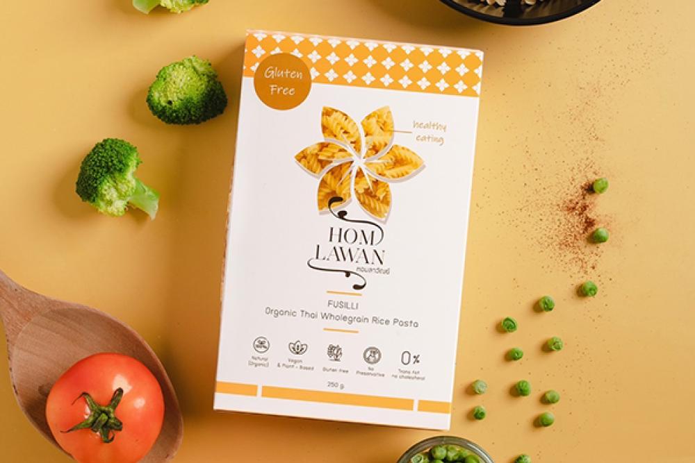HOM LAWAN FUSILLI Organic Thai Wholegrain Rice Pasta : บริษัท สิริ กรีน เทคโนโลยี จำกัด
